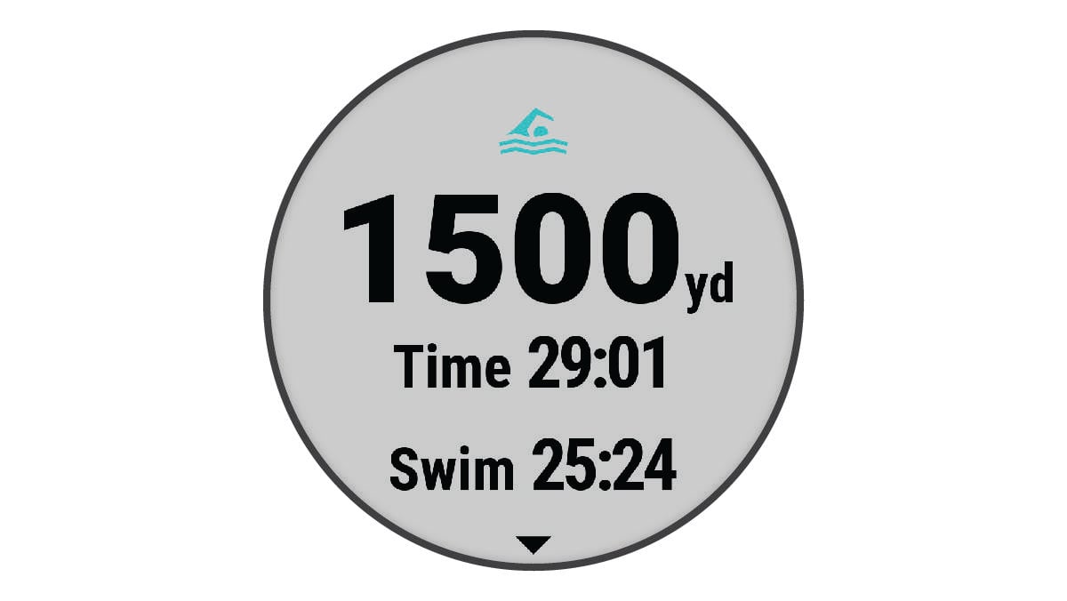 Activity timer with swim summary