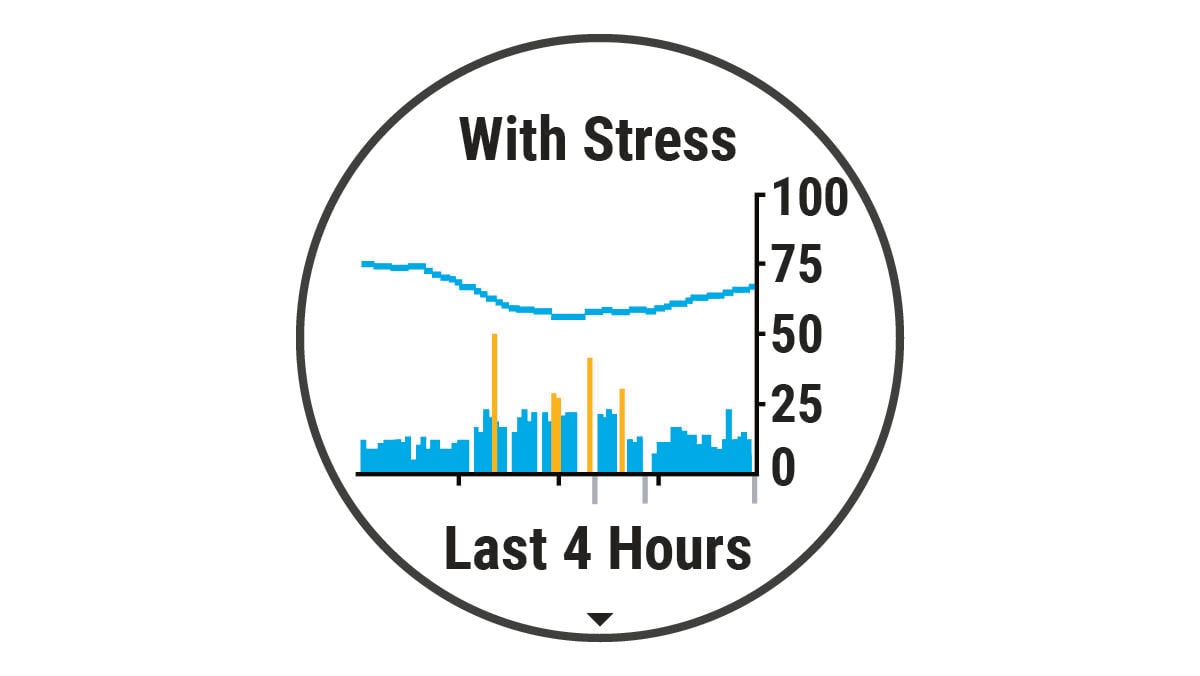 Body Battery data with stress graph