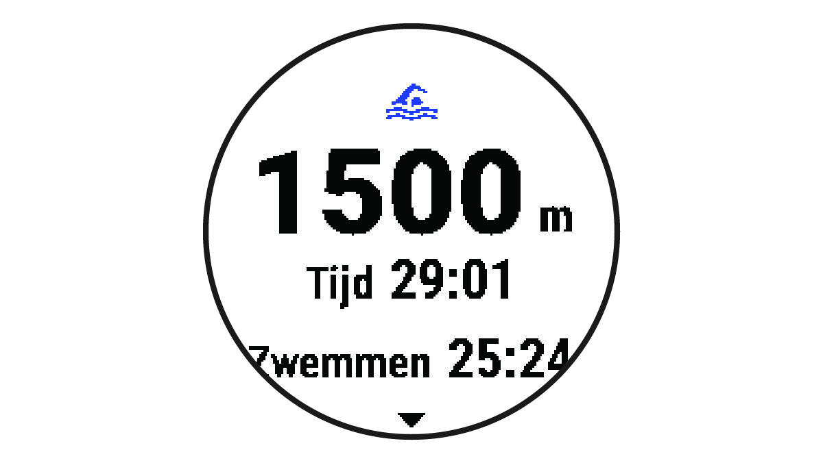 Activiteitentimer met zwemoverzicht