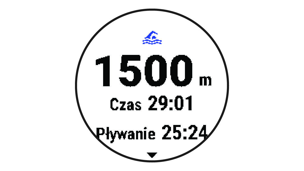 Stoper aktywności z podsumowaniem pływania