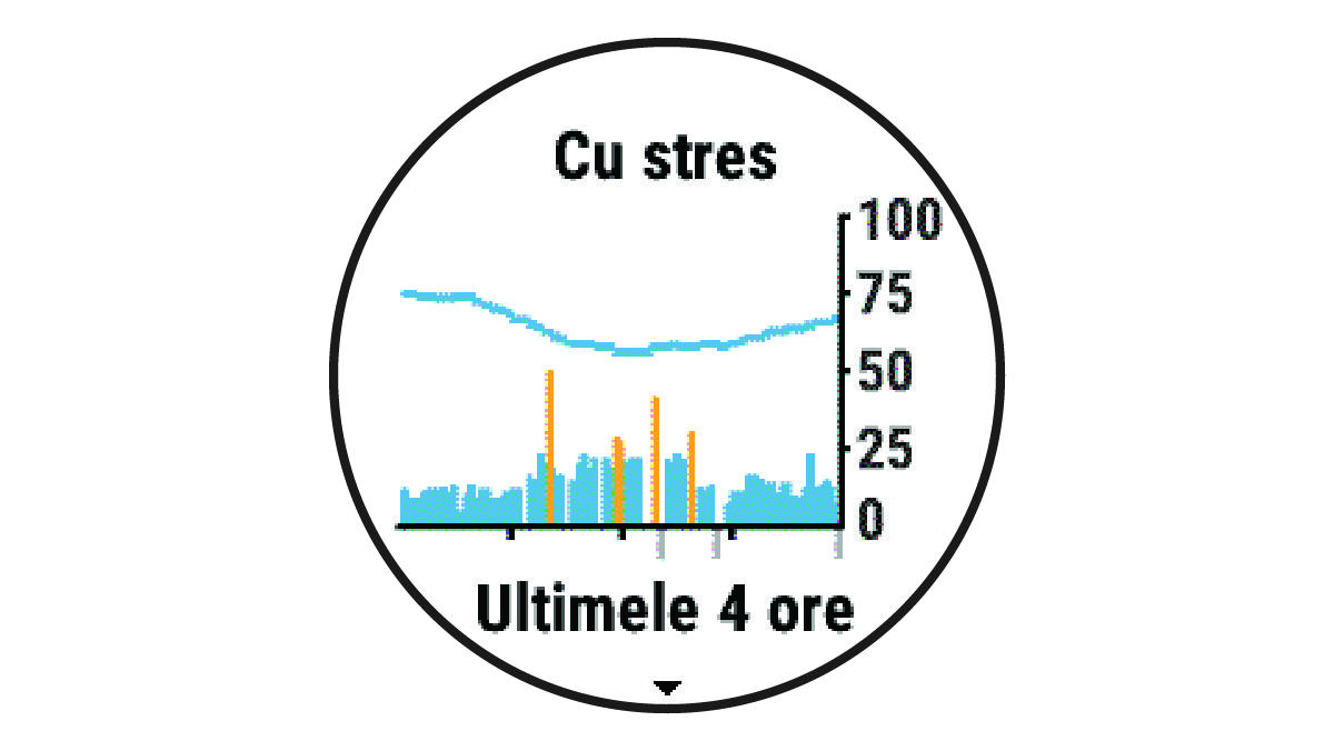 Date Body Battery cu grafic pentru nivelul de stres