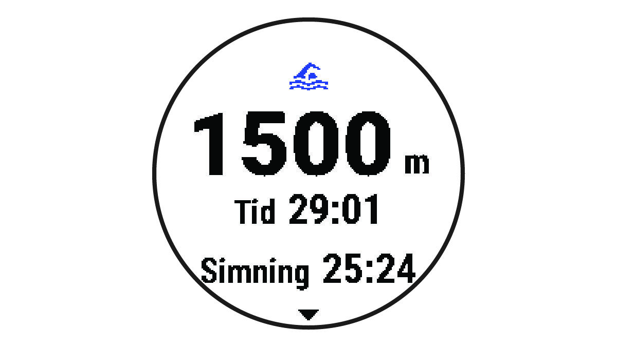 Aktivitetstimer med simningssammanfattning