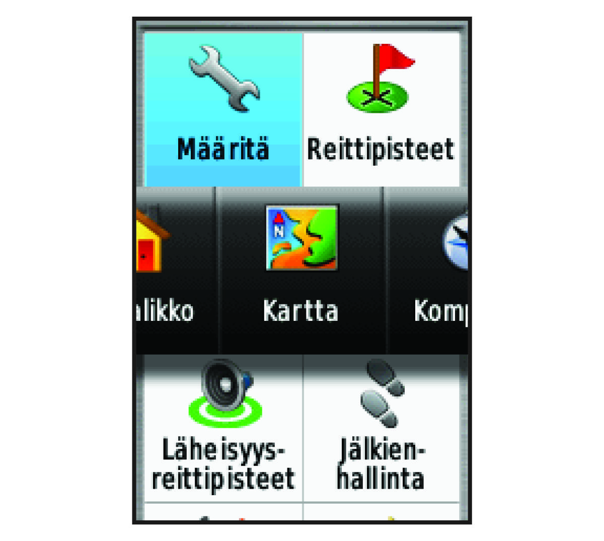 Sivujärjestys-valikko