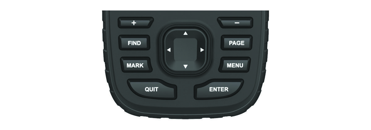 Close-up view of the device keypad
