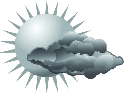 Symbole de temps partiellement nuageux