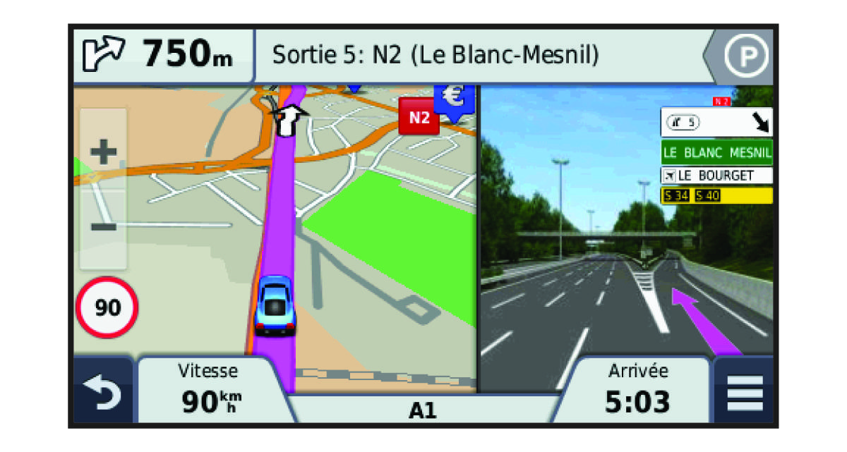 Itinéraire sur la carte