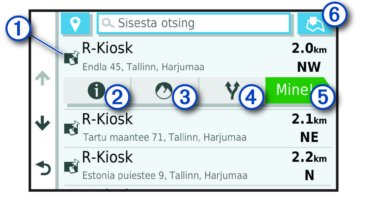 Otsingu tulemused koos viiktekstiga