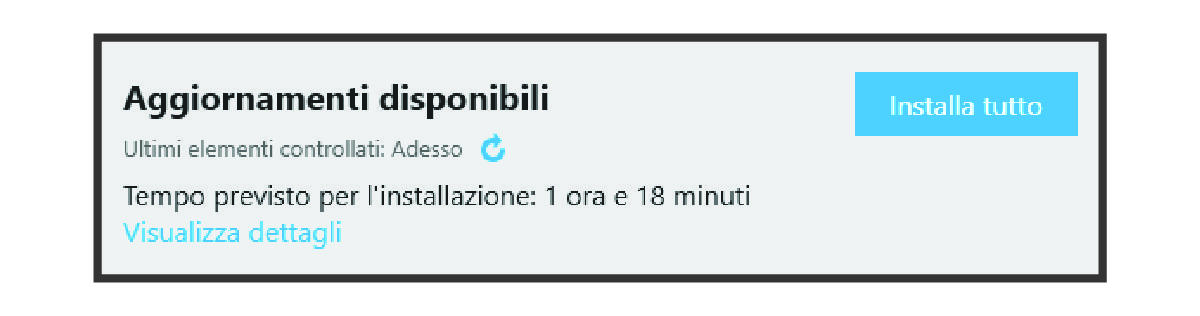 Notifica di aggiornamento disponibile