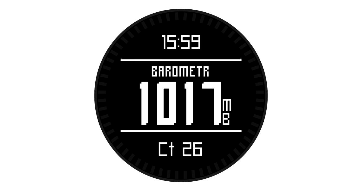 Screenshot of the barometer