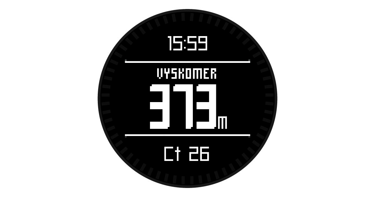 Screenshot of the altimeter