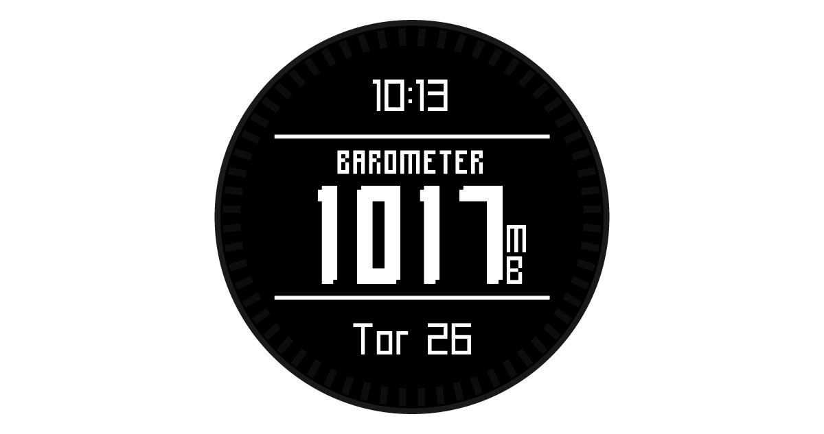Screenshot of the barometer