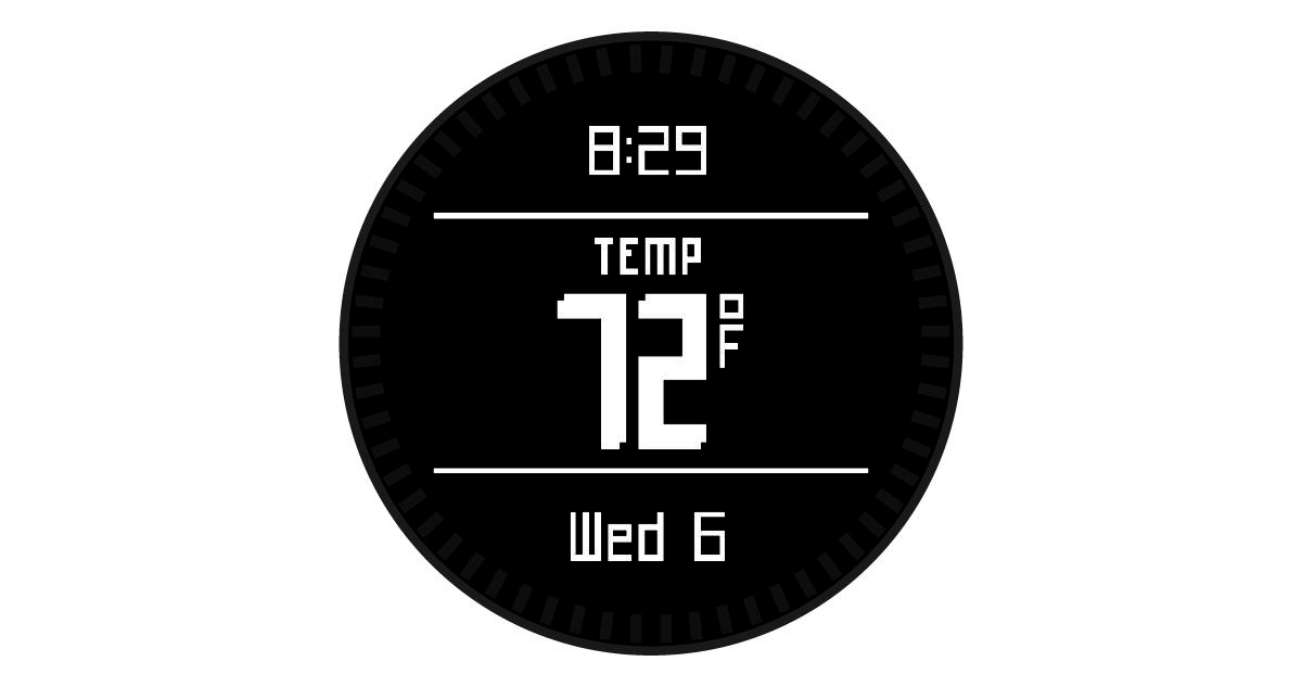 Screenshot of the temperature