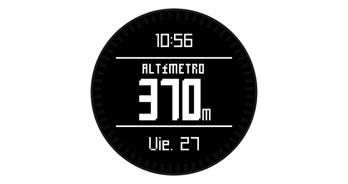 Screenshot of the altimeter