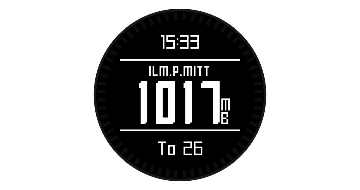 Screenshot of the barometer