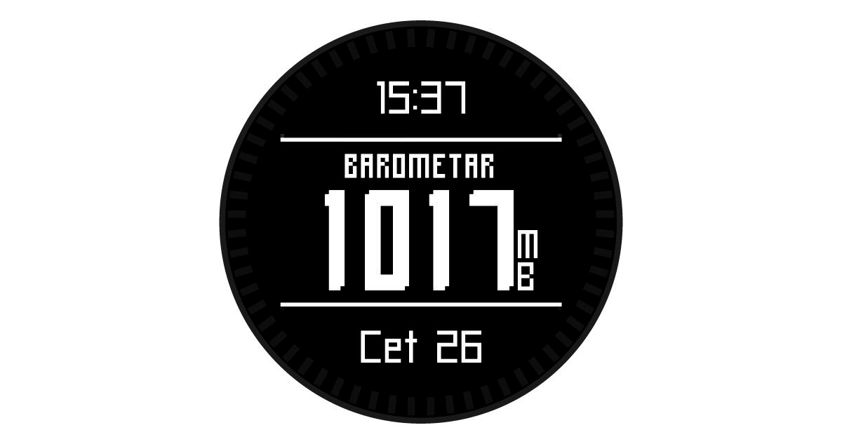 Screenshot of the barometer