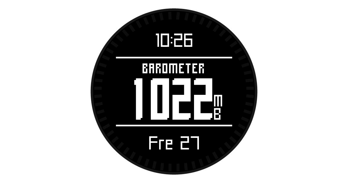 Screenshot of the barometer