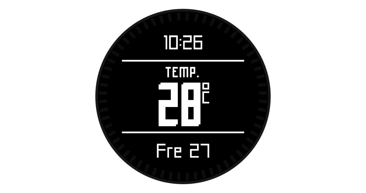 Screenshot of the temperature