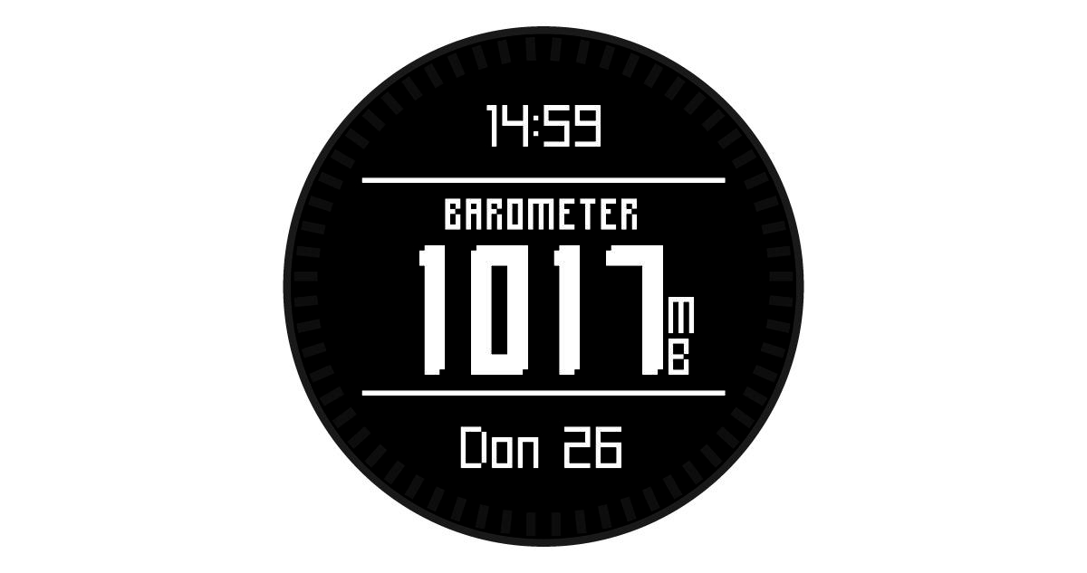 Screenshot of the barometer