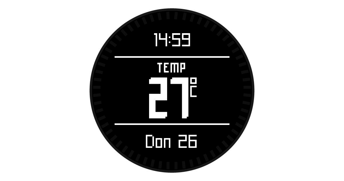 Screenshot of the temperature