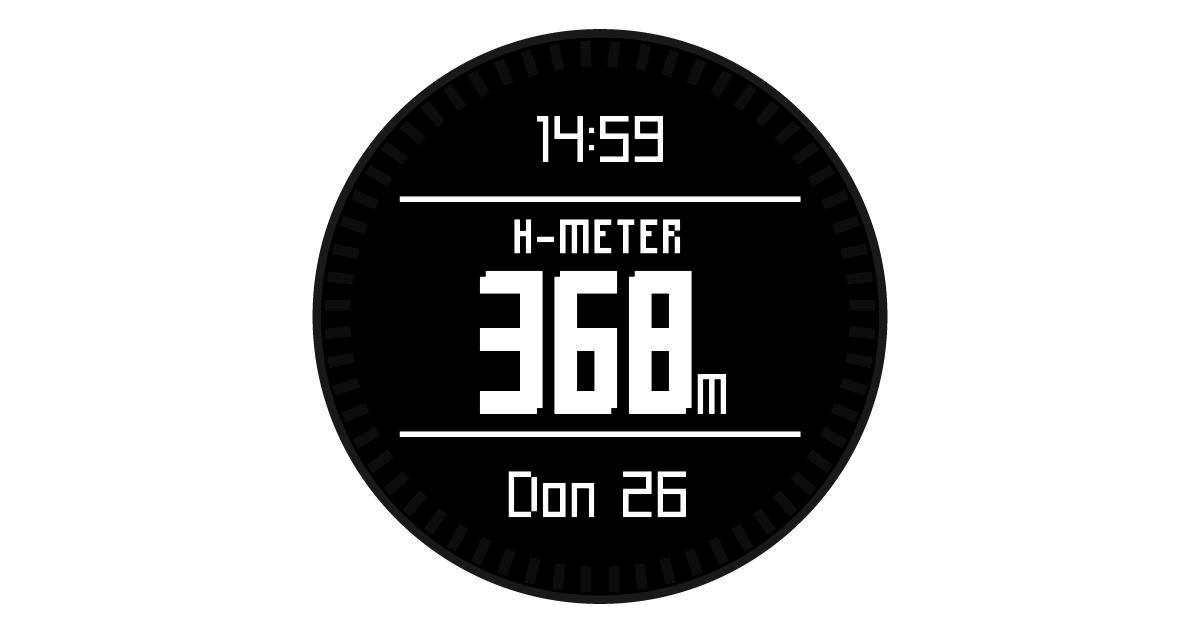 Screenshot of the altimeter