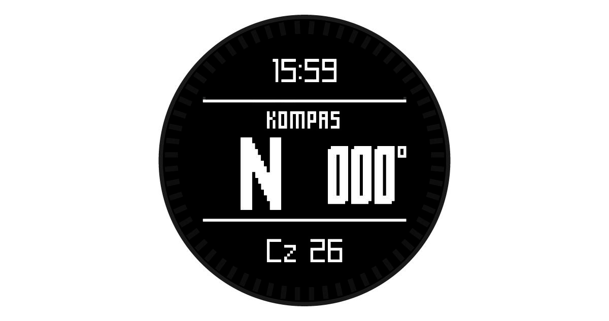 Screenshot of the compass data