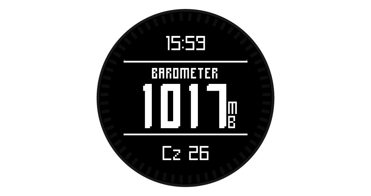 Screenshot of the barometer