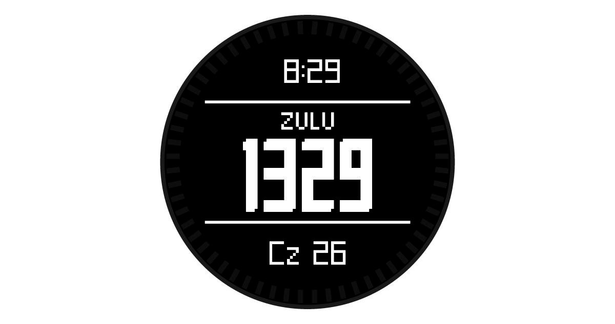 Screenshot of the Zulu time