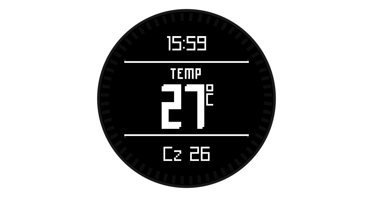 Screenshot of the temperature