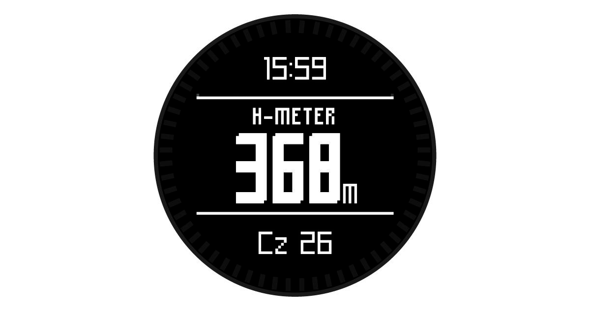 Screenshot of the altimeter