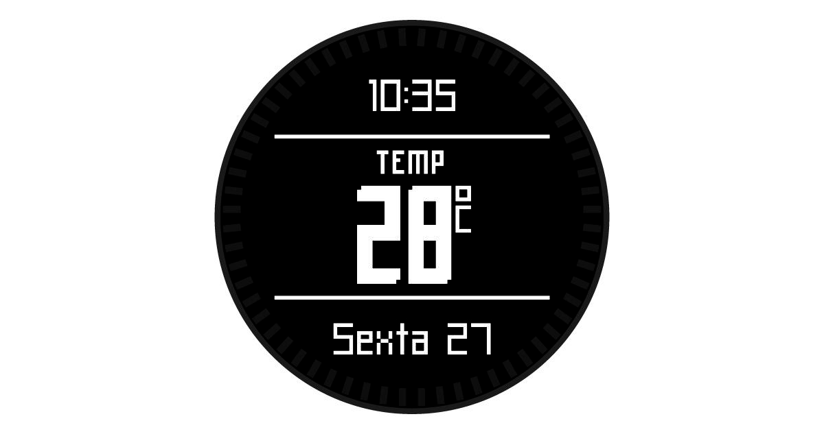 Screenshot of the temperature