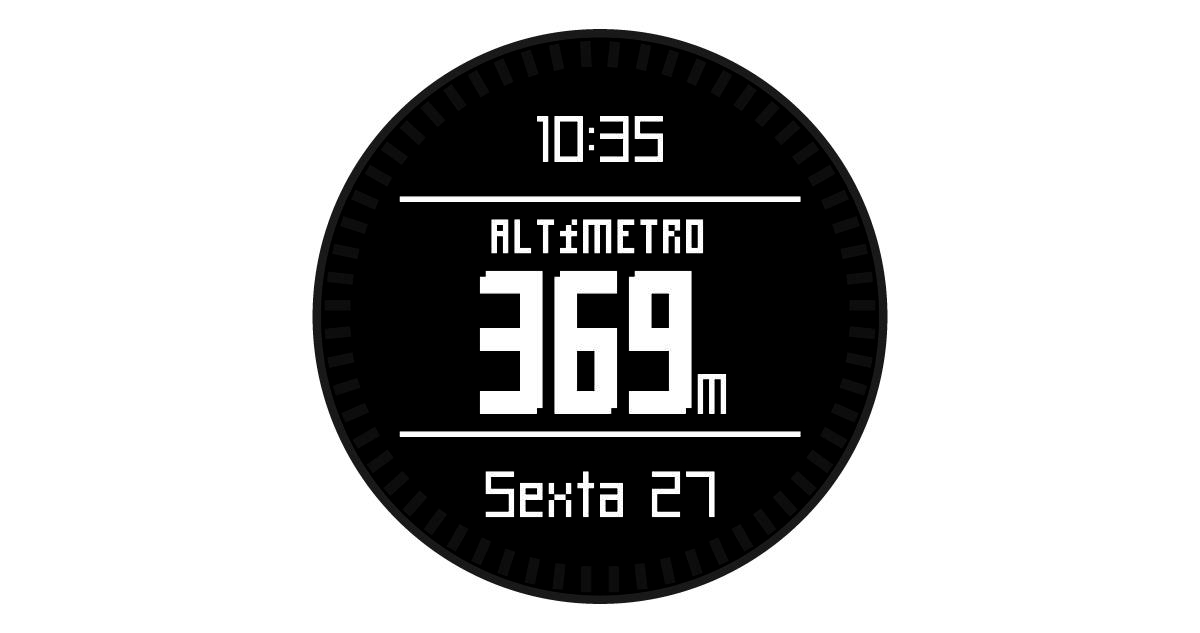 Screenshot of the altimeter