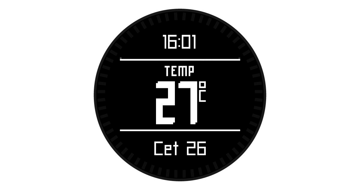 Screenshot of the temperature