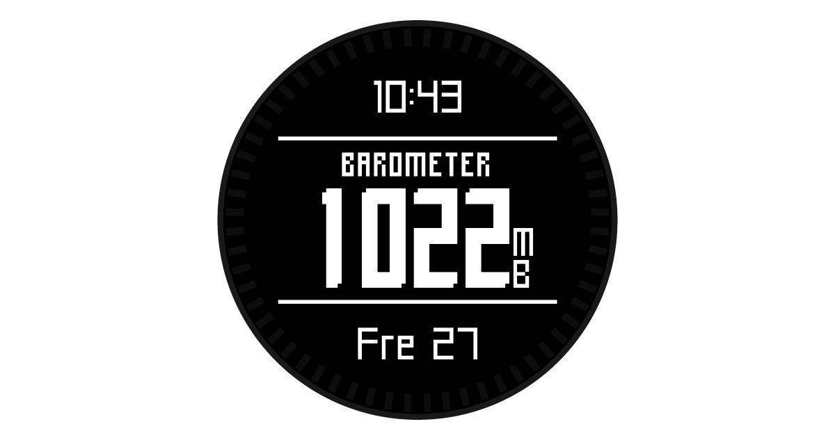 Screenshot of the barometer