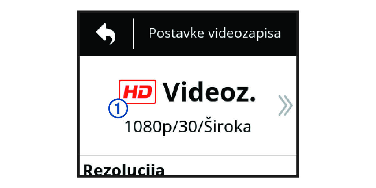 Opcija videozapisa u postavkama videozapisa s legendom