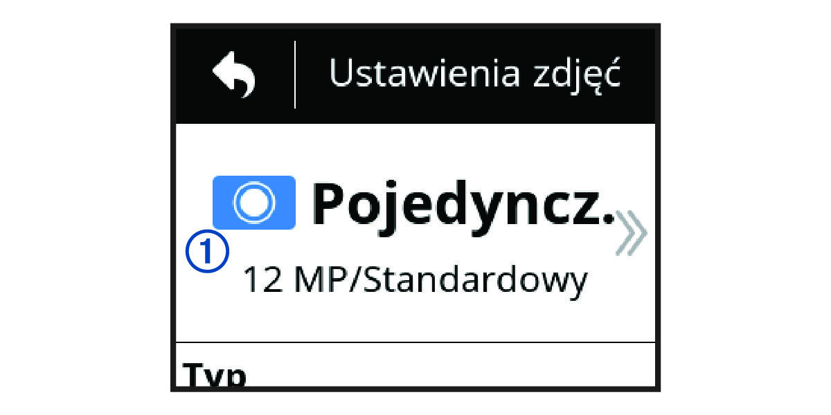 Pojedyncza opcja w ustawieniach zdjęć z objaśnieniem