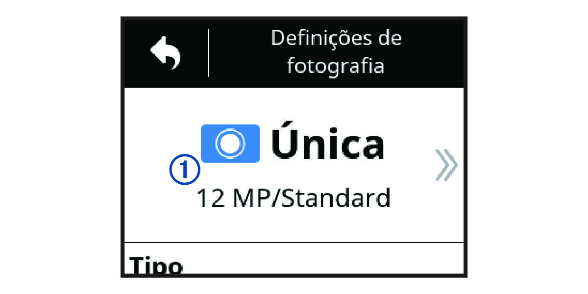 Opção única nas configurações de foto com legenda