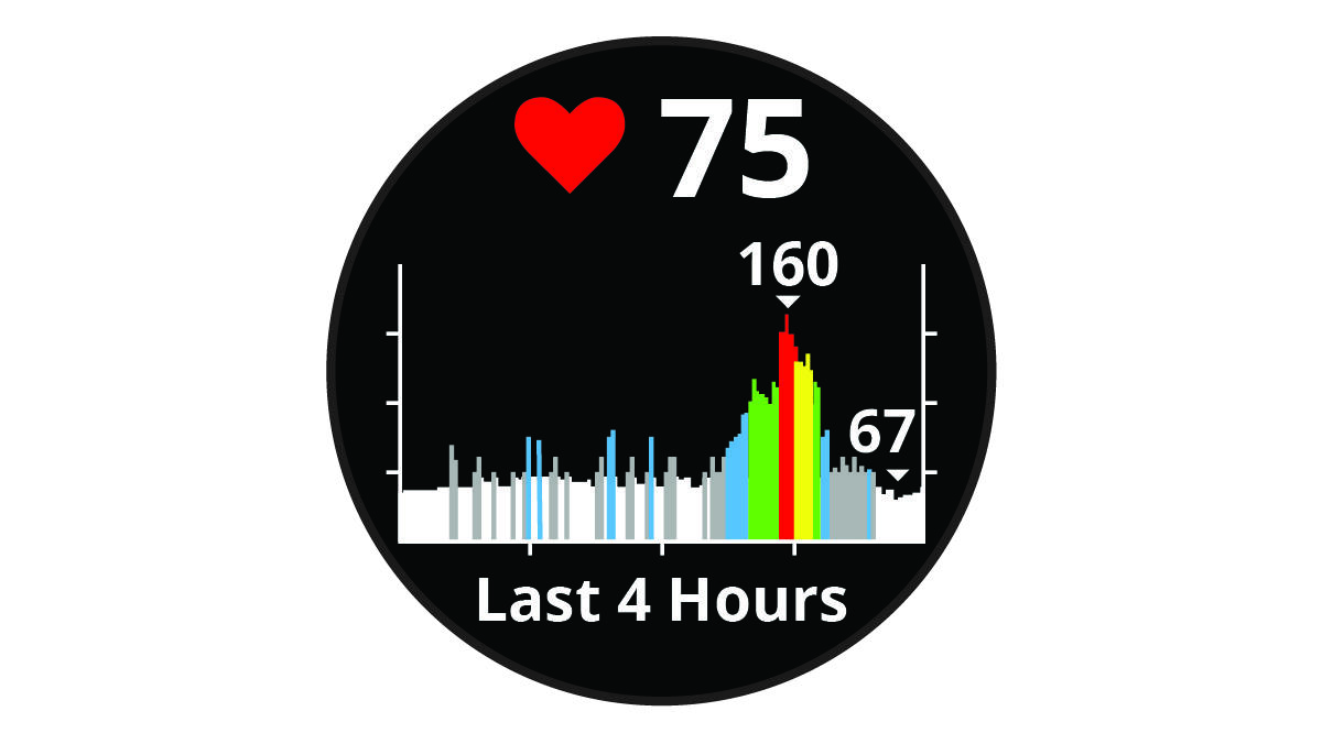 V voactive 4 4S Viewing The Heart Rate Widget