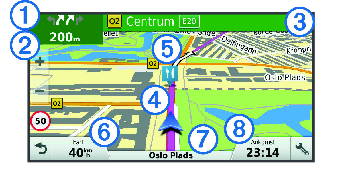 Navigation data with callouts