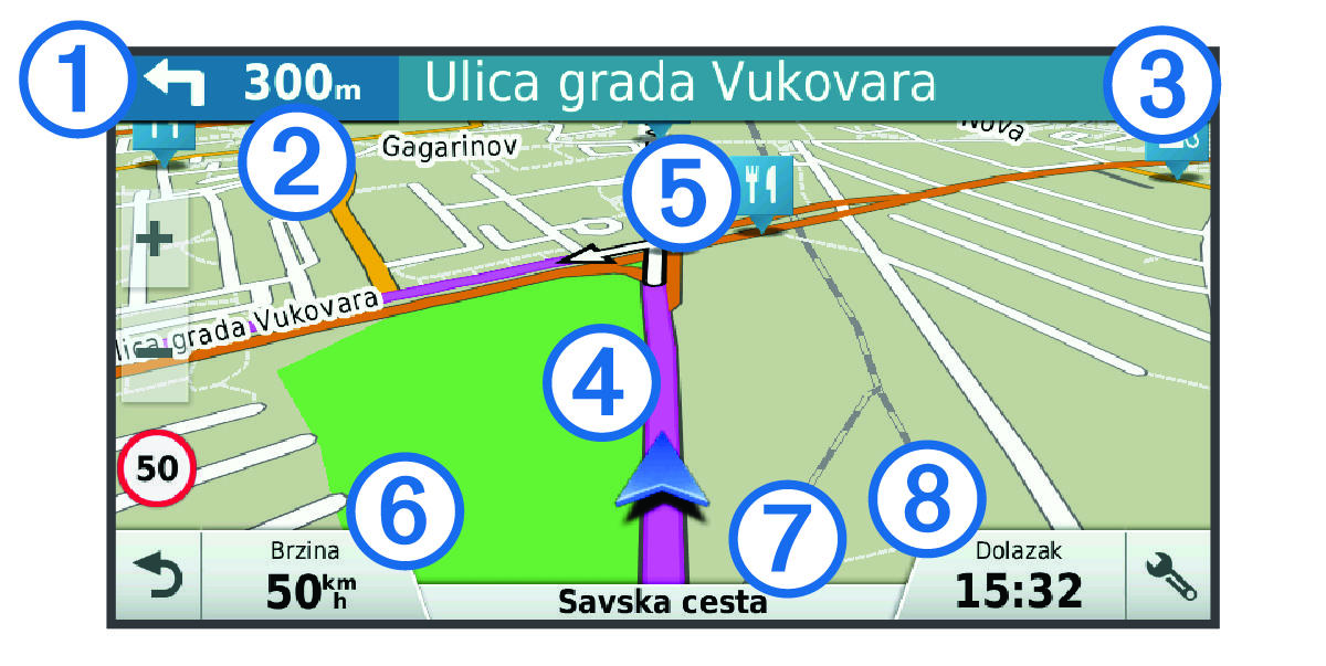 Navigation data with callouts