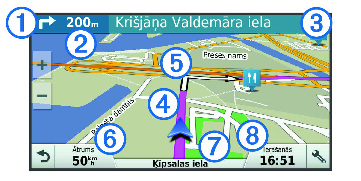Navigation data with callouts