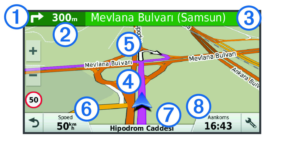 Map data with callouts